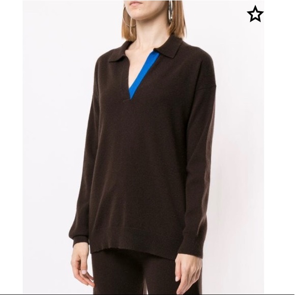 Chinti and Parker Cashmere Blend collared Sweater - Picture 4 of 14